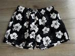 Zwembroek zwemshort Hawaï bloemen zwart zwarte XL, Verzenden, Maat 56/58 (XL), Zwart, Zwemshort