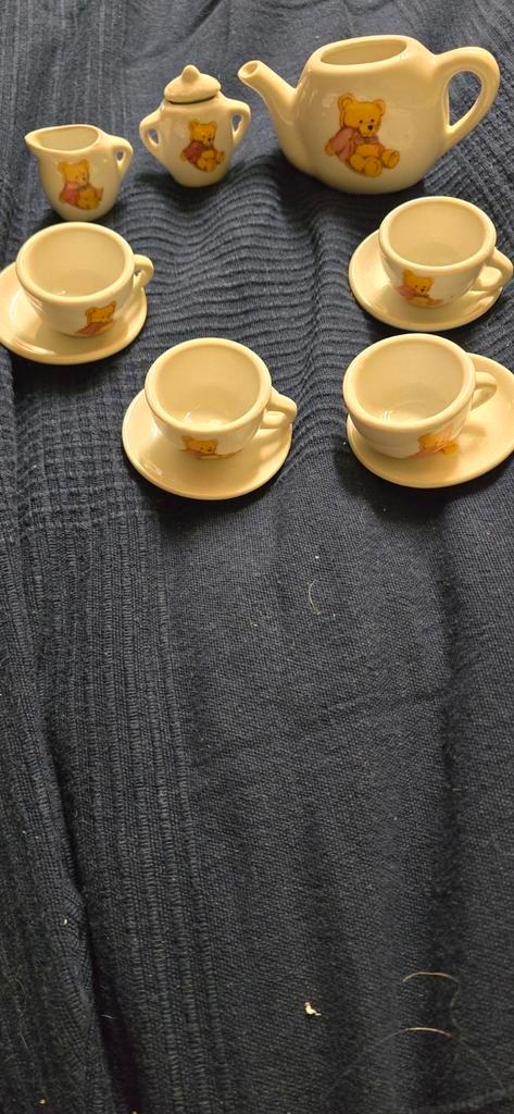 Miniatuur Koffieservies met Beren, Verzamelen, Poppen, Zo goed als nieuw, Pop, Ophalen of Verzenden