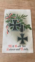 Oude feldpost 1916 Mit Gott für Kaiser und Reich ansicht, Verzamelen, Ophalen of Verzenden, Voor 1920, Gelopen, Duitsland