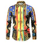 Heren barok overhemd 20 luxe gouden kamper shirt goud fout, Verzenden, Nieuw, Overige kleuren, Overige halswijdtes