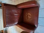 Te koop: leuke vollederen fauteuil, bruin, Huis en Inrichting, Fauteuils, Ophalen, Gebruikt, 75 tot 100 cm, 50 tot 75 cm