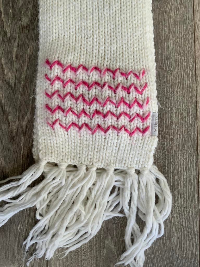 Barts witte sjaal, Barts, Ophalen of Verzenden, Zo goed als nieuw, Sjaal