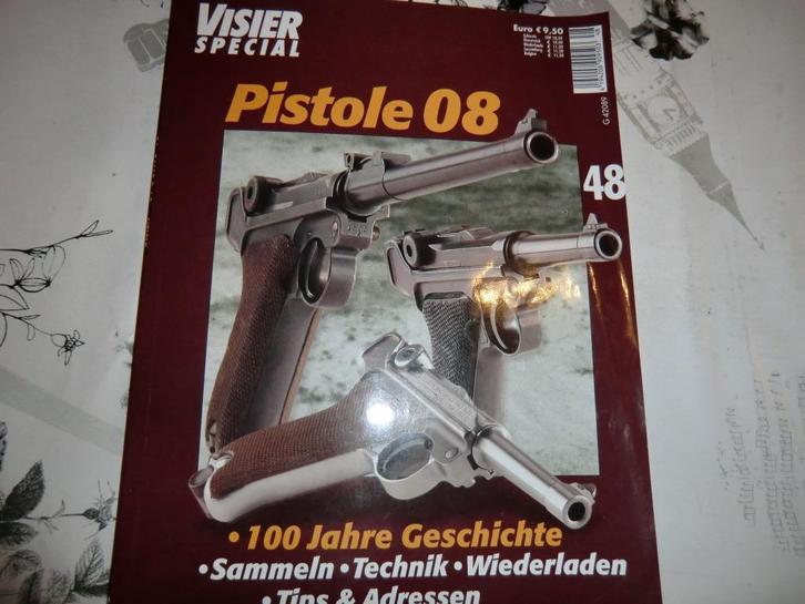 Vizier uitgave over de Luger Pistool 08, Verzamelen, Militaria | Algemeen, Overige soorten, Boek of Tijdschrift, Duitsland, Verzenden