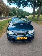 Saab 9-3 Cabrio 2005 Blauw, lage km stand, Auto's, Voorwielaandrijving, 1998 cc, Beige, 4 cilinders