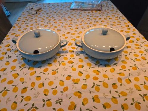 2 vintage soepterrines pastel Regout, Huis en Inrichting, Keuken | Servies, Zo goed als nieuw, Overige typen, Overige stijlen