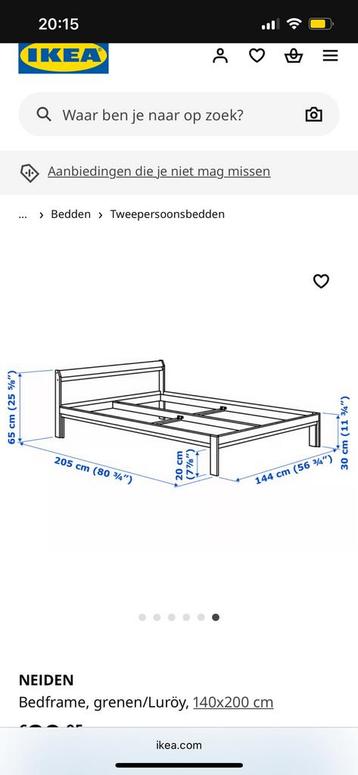 Ikea Neiden bedframe + mattress - afbeelding 8