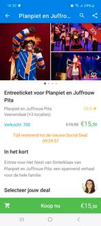 Sinterklaasshow van planpiet en juffrouw Rita, Tickets en Kaartjes, Twee personen