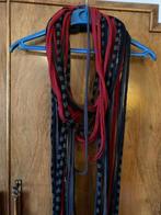 Ketting sjaal, hippie, rood, zwart, gestreept, Overige materialen, Zo goed als nieuw, Verzenden, Rood