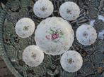 Sierlijk bewerkte Petit fourset met bloemetjes / roze bloem, Ophalen of Verzenden