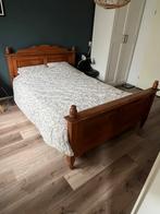 Masief houten bed 140cm breed, Huis en Inrichting, Slaapkamer | Bedden, Ophalen, Gebruikt, Tweepersoons, 140 cm