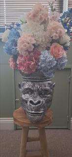 Bloempot gorilla, Ophalen, Rond, Aardewerk, Minder dan 25 cm