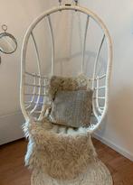 Hangstoel wit egg-chair Sissy-boy, Huis en Inrichting, Stoelen, Ophalen, Wit, Riet of Rotan, Zo goed als nieuw