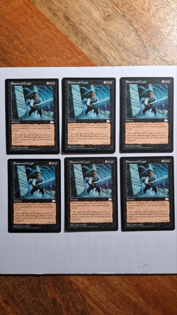 MTG Weatherlight - Shattered Crypt (x6), Hobby en Vrije tijd, Verzamelkaartspellen | Magic the Gathering, Gebruikt, Losse kaart