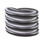 flexibele rvs enkelwandige rookkanaal 100 mm 8 meter, Doe-het-zelf en Verbouw, Buizen en Afvoer, Afvoer, 6 meter of meer, Nieuw