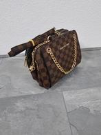 Bruine Schoudertas met Ketting, Ophalen of Verzenden, Gebruikt, Bruin, Schoudertasje