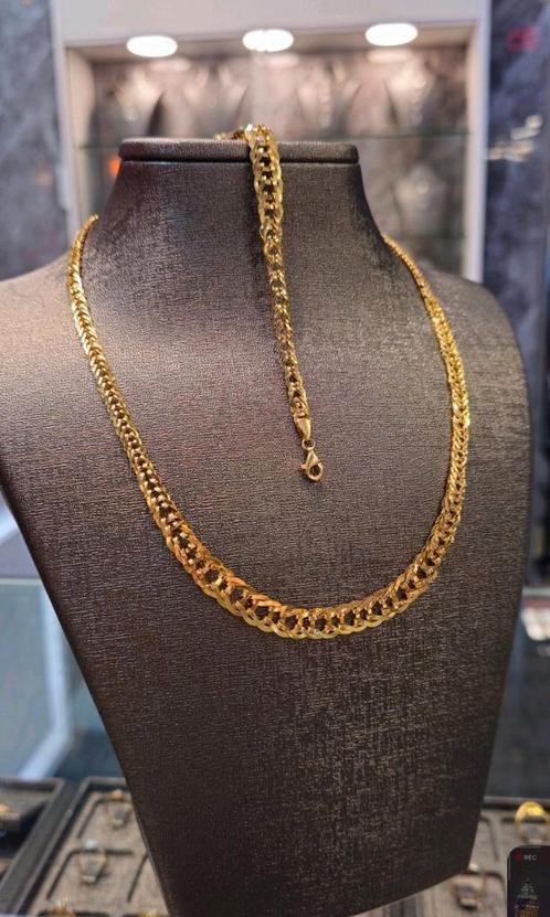 Prachtige gouden ketting met armband set 14k 585, Sieraden, Tassen en Uiterlijk, Kettingen, Nieuw, Goud, Goud, Ophalen of Verzenden