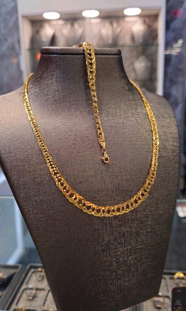 Prachtige gouden ketting met armband set 14k 585 14 gram, Sieraden, Tassen en Uiterlijk, Kettingen, Nieuw, Goud, Goud, Ophalen of Verzenden