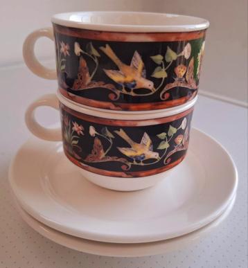 Villeroy & Boch 2x kop en schotel unieke decoratie beschikbaar voor biedingen