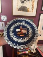 Handgeschilderd Wandbord Folk-Art Kobaltblauw, Ophalen of Verzenden
