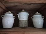 Natuurstenen Potten met Deksel - Set van 3, Gebruikt, Overige kleuren, Aardewerk of Porselein, Ophalen of Verzenden