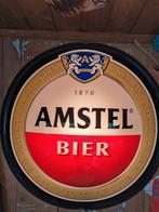 Amstel reclame bord, met verlichting, Ophalen of Verzenden, Zo goed als nieuw, Reclamebord, Plaat of Schild, Amstel