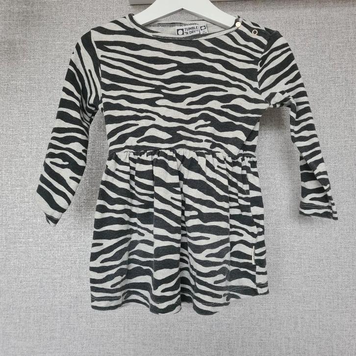 zebra jurkje van Tumble 'N Dry, Kinderen en Baby's, Babykleding | Maat 80, Zo goed als nieuw, Meisje, Jurkje of Rokje, Verzenden