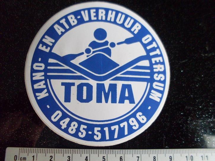 sticker toma kano atb verhuur ottersum logo, Verzamelen, Stickers, Zo goed als nieuw, Bedrijf of Vereniging, Verzenden