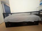 Ikea Hemnes Zwart Uitschuifbed, Ophalen, Gebruikt, 90 cm, Ikea Hemnes
