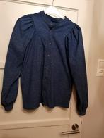 Studio anneloes travelstof blouse jeans xs ballon mouwen, Kleding | Dames, Blouses en Tunieken, Zo goed als nieuw, Maat 34 (XS) of kleiner