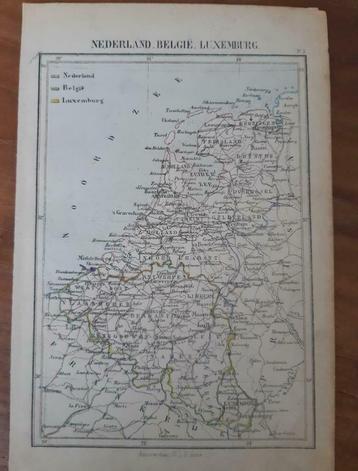 02 / Litho J. Kuyper uit 1880:  Nederland, België, Luxemburg beschikbaar voor biedingen