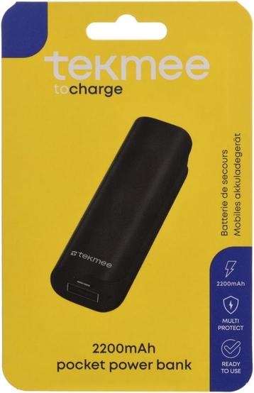 TEKMEE Pocket Powerbank 2200mAh – 1 USB Poort  beschikbaar voor biedingen
