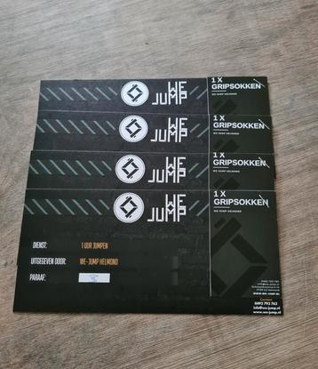 4 kaarten voor 1 uur springen + grip sokken beschikbaar voor biedingen