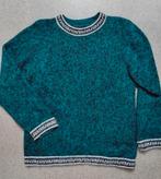 Alpaca Peru 100% Alpaca knitted trui L 42 Petrol Blauw, Maat 42/44 (L), Zo goed als nieuw, Alpaca Peru, Verzenden
