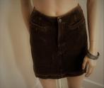 Corduroy minirok vintage, Bruin, Ophalen of Verzenden, Maat 36 (S), Gedragen