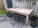 Teakhouten tafel 200x90, Tuin en Terras, Tuintafels, Ophalen, Gebruikt, Rechthoekig, Teakhout