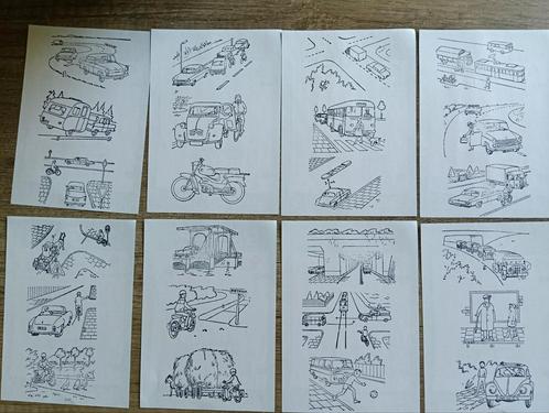 94 oude verkeers stempels, jaren 60, met DAF - VW - Citroën, Verzamelen, Overige Verzamelen, Zo goed als nieuw, Ophalen of Verzenden