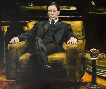 Groot schilderij Al Pacino/Godfather (Acryl op linnen) beschikbaar voor biedingen