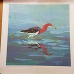 Orig. Litho reiger gen en gesign Lars Knudsen catbay, Antiek en Kunst, Ophalen