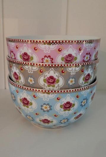 Pip Studio Floral Blossom Kommen Set (3x) - Gebruikt beschikbaar voor biedingen