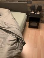 Mooi grijs  bed boxspring, 90 cm, Eenpersoons, Ophalen of Verzenden, Zo goed als nieuw