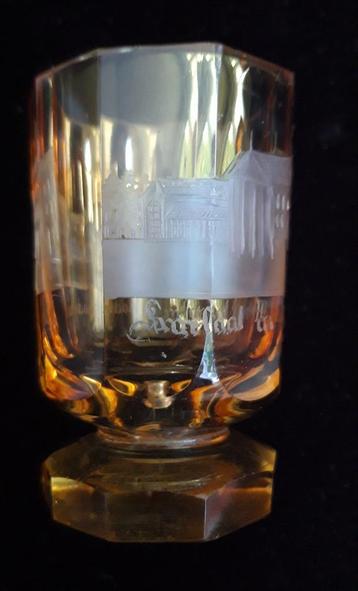 Biedermeier "Ansichtglass" Wiesbaden (1840-1860) beschikbaar voor biedingen