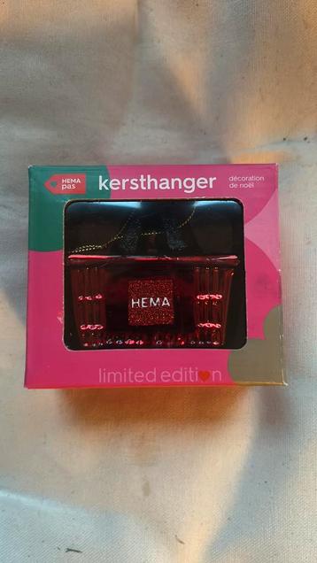 Hema kersthanger winkel mandje lim edition NIEUW in doosje beschikbaar voor biedingen