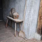 Oude brocante stoere houten tafel slachttafel *Etage3*, Ophalen, Gebruikt