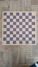 Houten Dam-/Schaakbord met Damstenen, Een of twee spelers, Ophalen of Verzenden, Gebruikt, Homas
