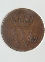 1 cent 1862, Postzegels en Munten, Munten | Nederland, Ophalen of Verzenden, Koning Willem III, 1 cent, Losse munt