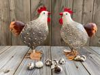 Metalen kip, decoratie, boerderijdieren, Verzamelen, Beelden en Beeldjes, Ophalen of Verzenden, Nieuw, Dier