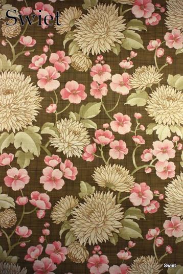 6894 warm vintage bloemenbehang bruin roze cosy sfeer swiet beschikbaar voor biedingen