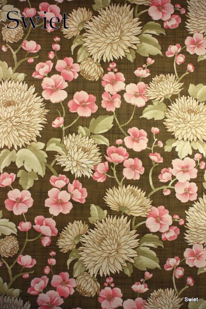 6894 warm vintage bloemenbehang bruin roze cosy sfeer swiet, Huis en Inrichting, Stoffering | Behang, Bruin, minder dan 10 m²