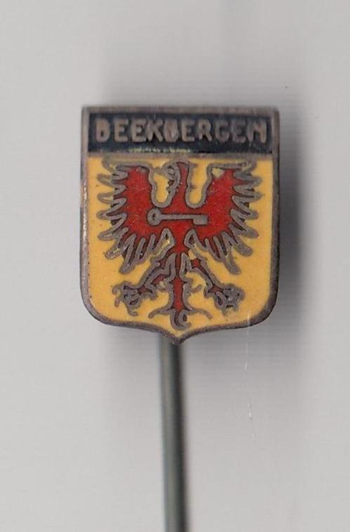 Beekbergen emaille stadswapen speldje, Verzamelen, Speldjes, Pins en Buttons, Gebruikt, Speldje of Pin, Overige onderwerpen, Ophalen of Verzenden