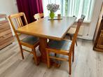 Tafel met 6 stoelen, Huis en Inrichting, Ophalen, Gebruikt, 100 tot 150 cm, Eikenhout